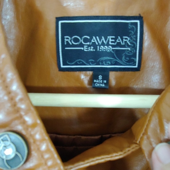 Rocawear Faux Leather Jacket Bling & Studs Size S - Picture 2 of 8